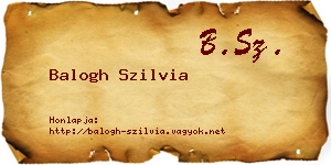 Balogh Szilvia névjegykártya