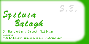 szilvia balogh business card